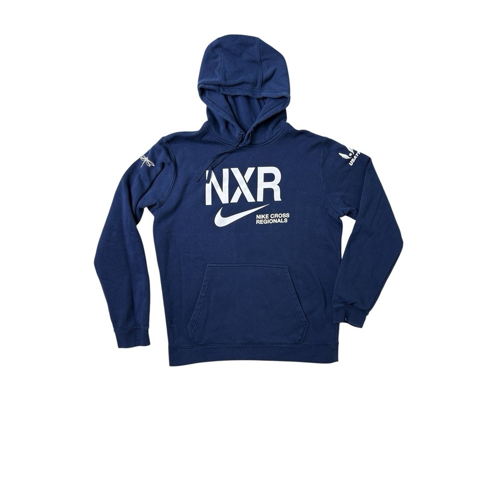 Nike NXR Cross Regionals Hoodie Men's Large Navy Blue USATF Running CT1778-419